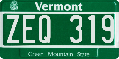 VT license plate ZEQ319