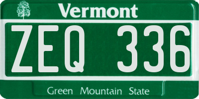 VT license plate ZEQ336