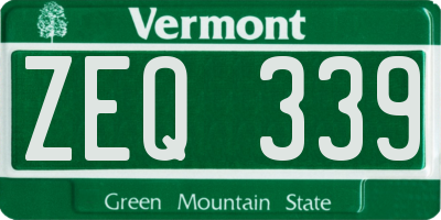 VT license plate ZEQ339