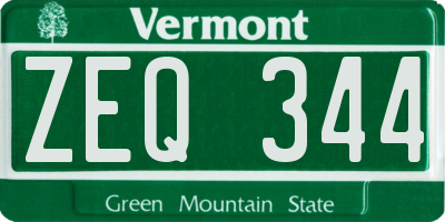 VT license plate ZEQ344