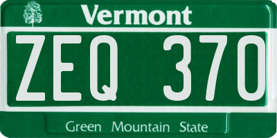 VT license plate ZEQ370