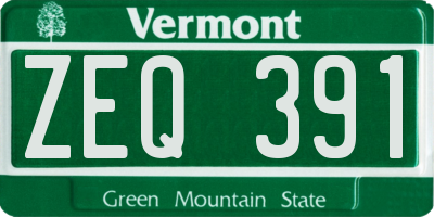 VT license plate ZEQ391