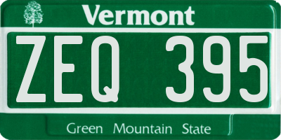 VT license plate ZEQ395