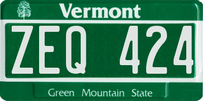 VT license plate ZEQ424