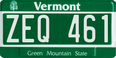 VT license plate ZEQ461