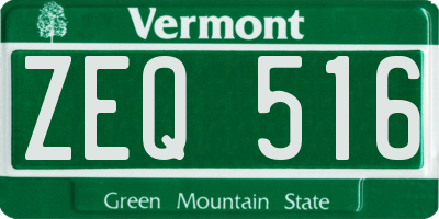 VT license plate ZEQ516