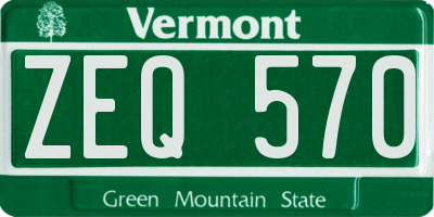 VT license plate ZEQ570