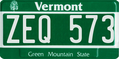 VT license plate ZEQ573