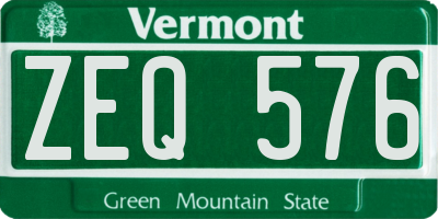 VT license plate ZEQ576