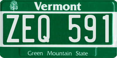 VT license plate ZEQ591