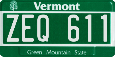 VT license plate ZEQ611