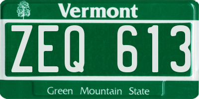 VT license plate ZEQ613