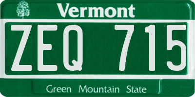 VT license plate ZEQ715