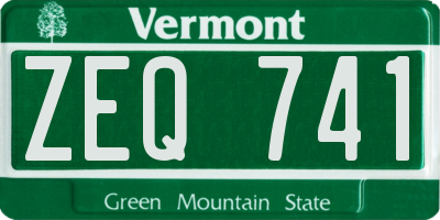 VT license plate ZEQ741