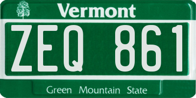 VT license plate ZEQ861