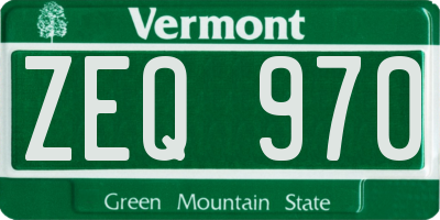 VT license plate ZEQ970