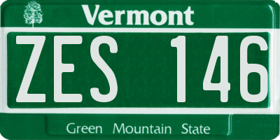 VT license plate ZES146