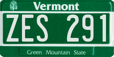 VT license plate ZES291