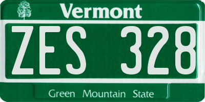 VT license plate ZES328