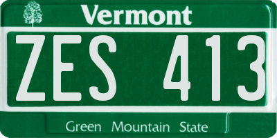 VT license plate ZES413