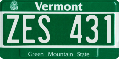 VT license plate ZES431