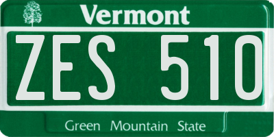 VT license plate ZES510