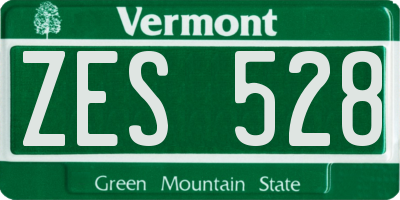VT license plate ZES528