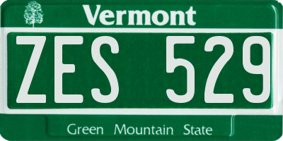 VT license plate ZES529