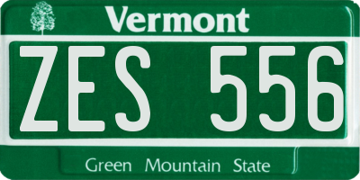 VT license plate ZES556