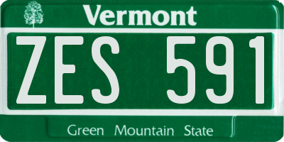 VT license plate ZES591