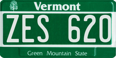 VT license plate ZES620