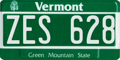 VT license plate ZES628