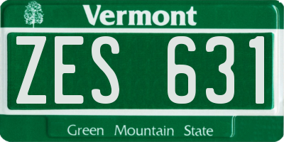 VT license plate ZES631
