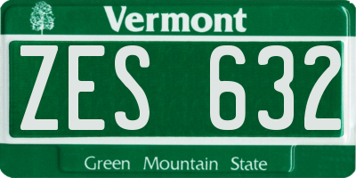 VT license plate ZES632