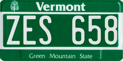 VT license plate ZES658