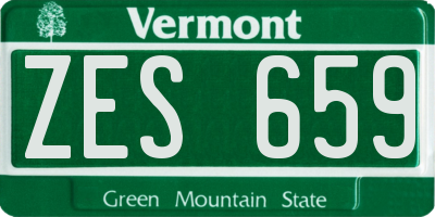 VT license plate ZES659