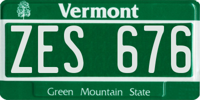 VT license plate ZES676