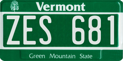 VT license plate ZES681