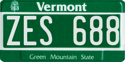 VT license plate ZES688