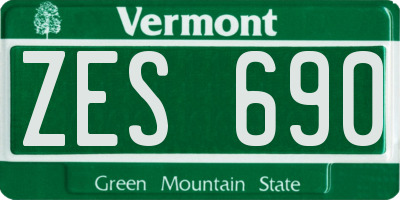 VT license plate ZES690