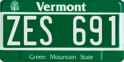 VT license plate ZES691