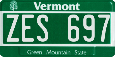 VT license plate ZES697