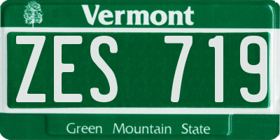 VT license plate ZES719