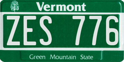VT license plate ZES776