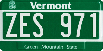 VT license plate ZES971