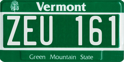 VT license plate ZEU161
