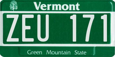 VT license plate ZEU171