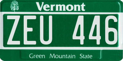 VT license plate ZEU446