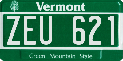 VT license plate ZEU621