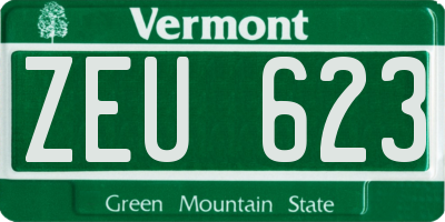 VT license plate ZEU623